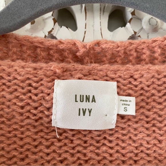 Anthropologie Luna Ivy 3D Oversized Knit Cardigan Sweater Size S Boho Festival - Picture 3 of 11